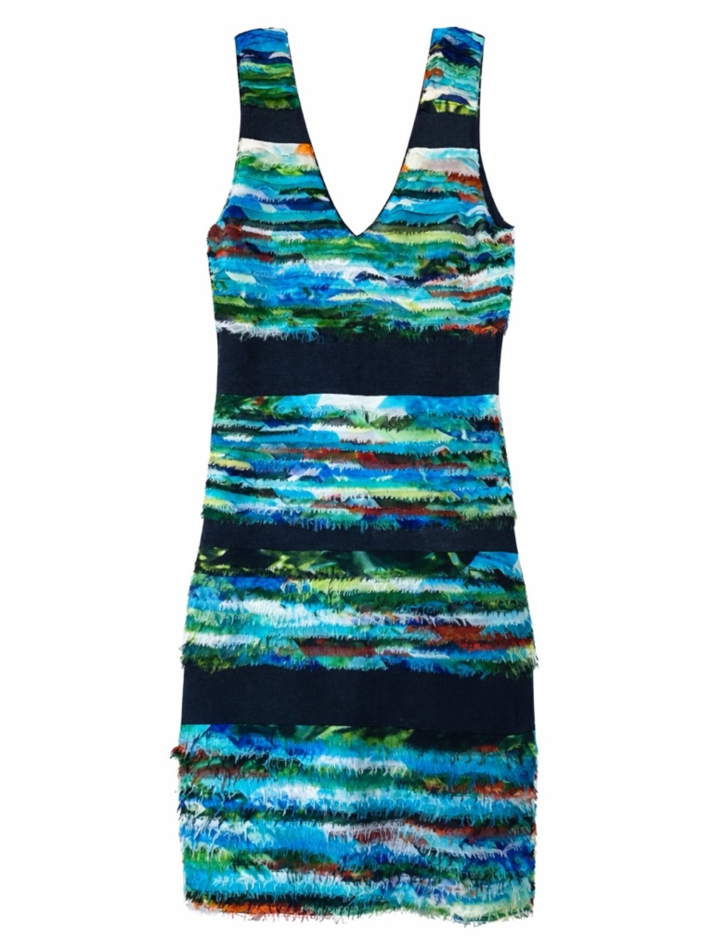 Rag & Bone Textured Abstract Stripe Bodycon Dress (XS)